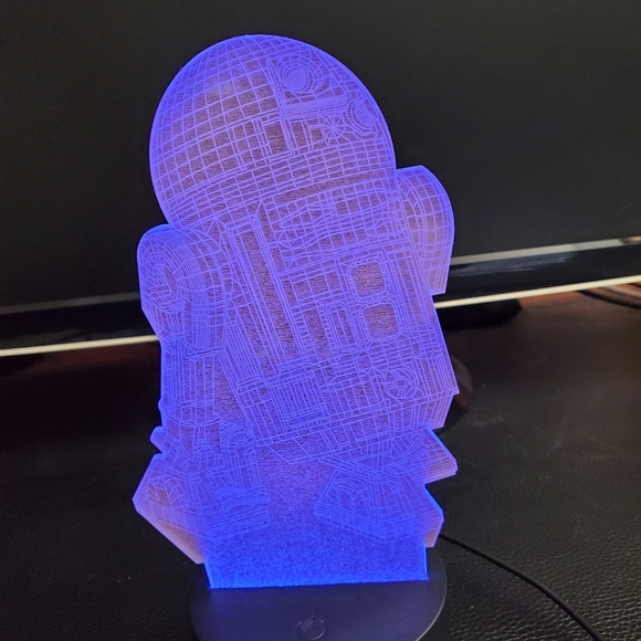 Star Wars R2-D2 3D Illusion Lamp - Picture 1 of 15